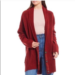 Free People Eucalyptus Cardigan brick red heather